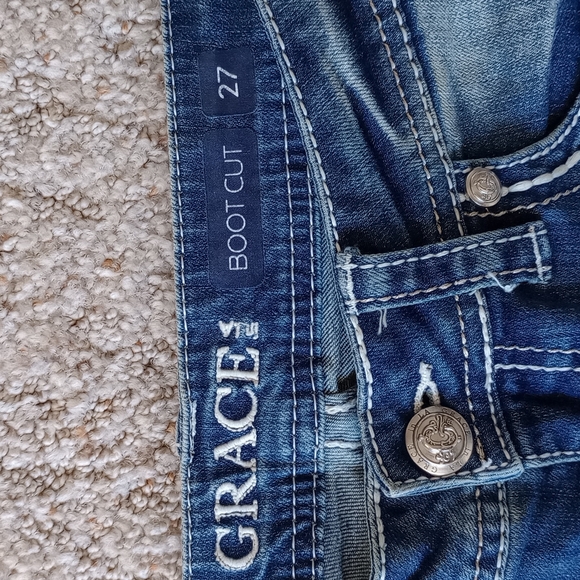 Grace in LA rhinestone bling jeans - Picture 5 of 10